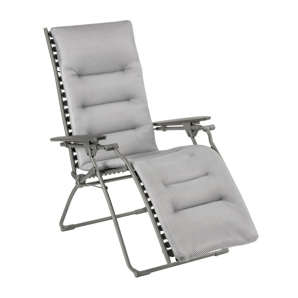 Lafuma Evolution Fauteuil Relax Zéro Gravité matelassé BeComfort Silver