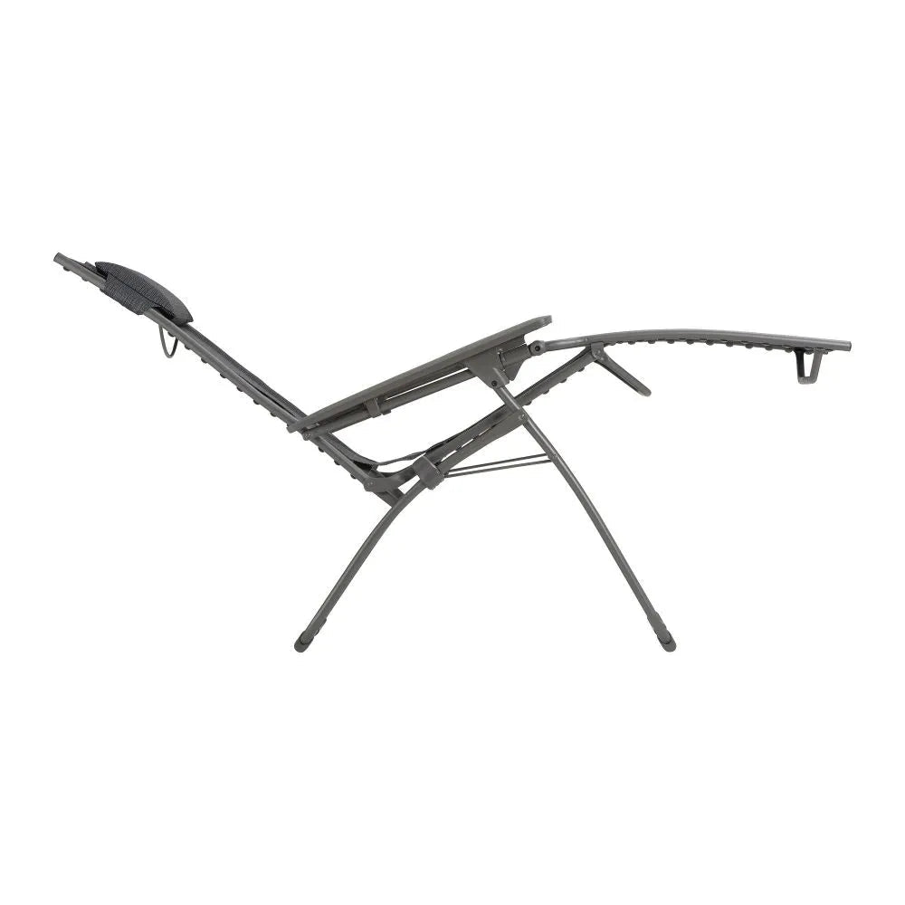 Lafuma Fauteuil Relax Evolution Batyline Duo Gris Obsidian chassis Titane