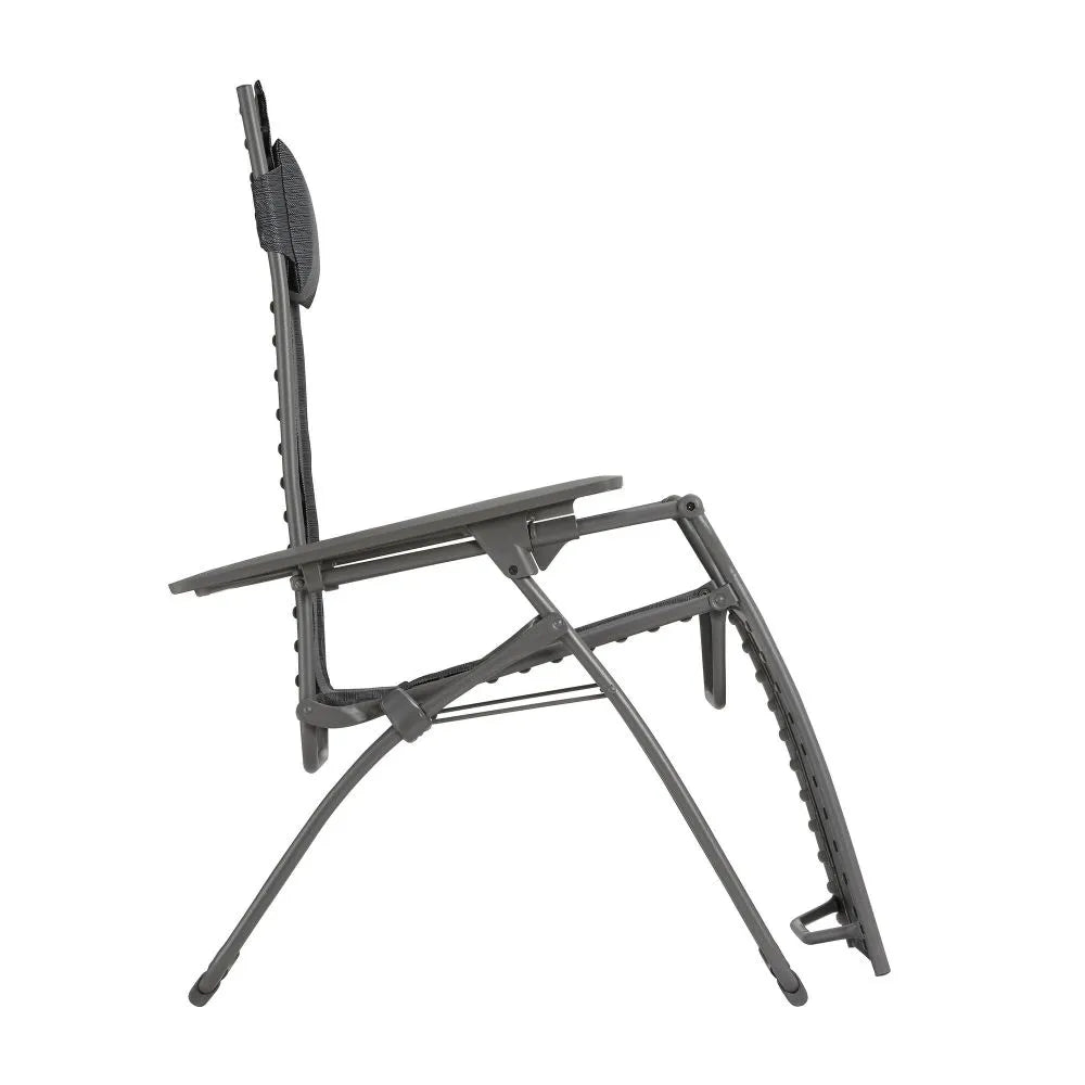 Lafuma Fauteuil Relax Evolution Batyline Duo Gris Obsidian chassis Titane