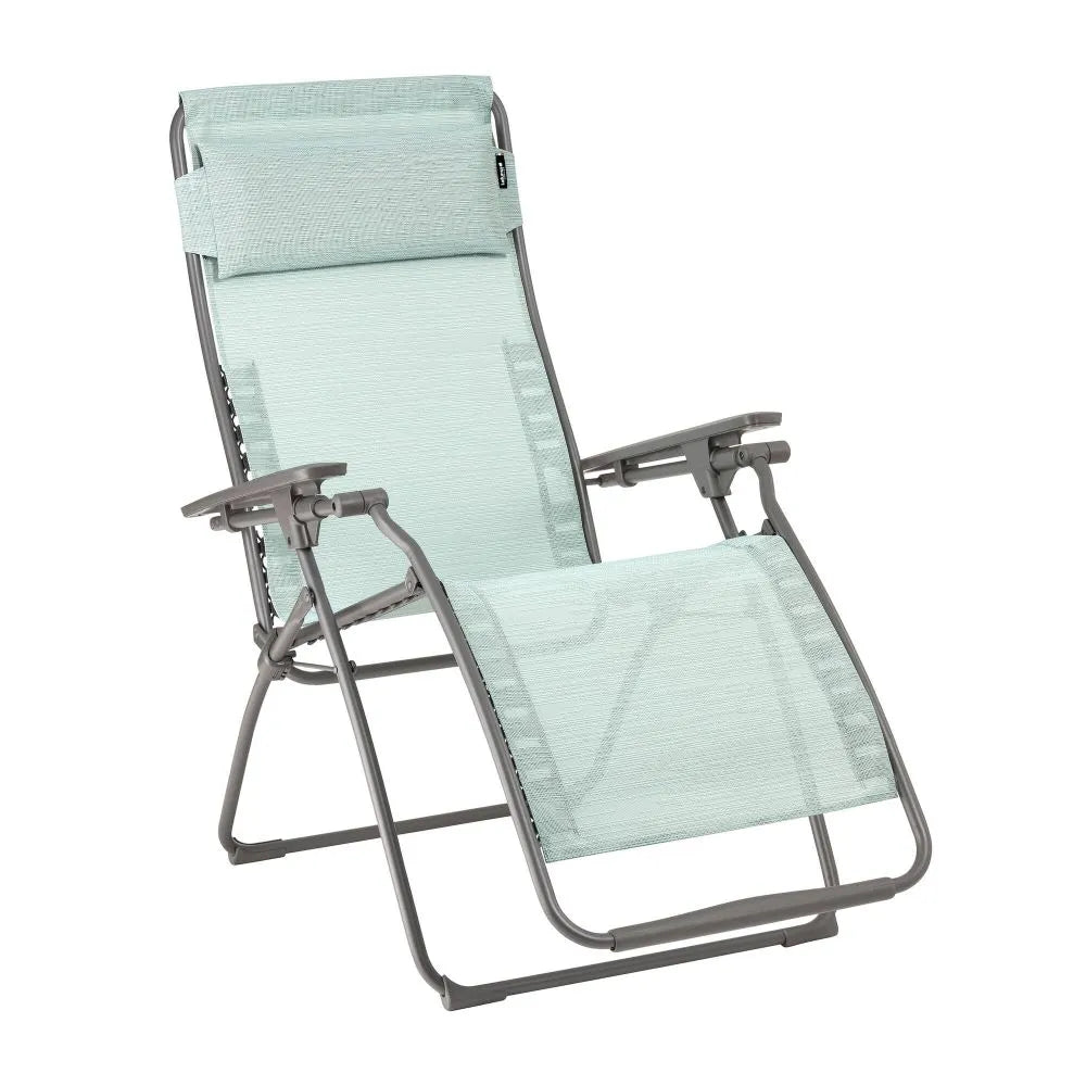 Lafuma Futura Fauteuil Relax Batyline Duo Bleu Mistral chassis Titane