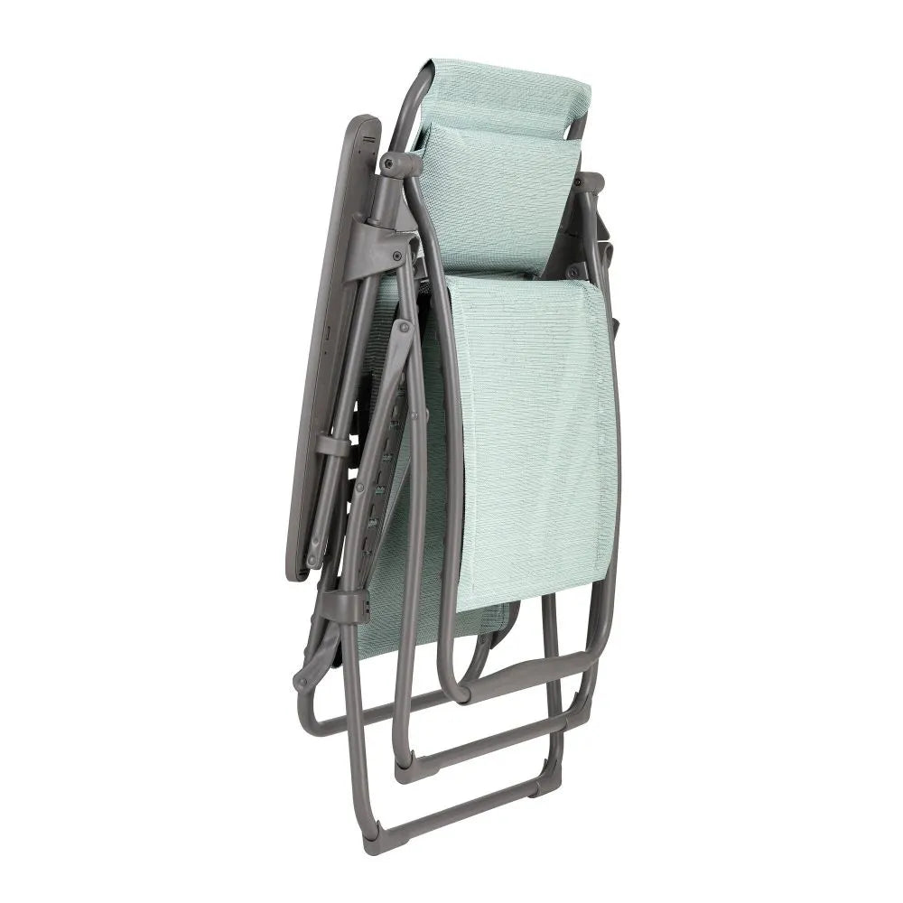 Lafuma Futura Fauteuil Relax Batyline Duo Bleu Mistral chassis Titane