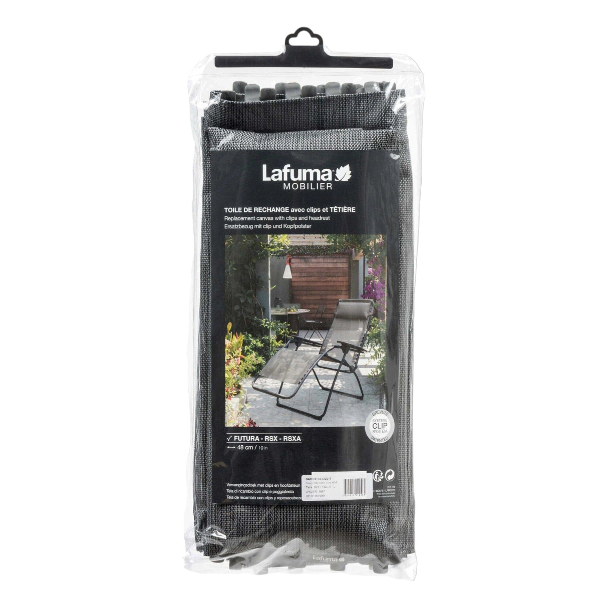 Lafuma Futura Kit Toile de rechange clip pour Relax Rsx - Rsxa - Rsxa Clip - Futura