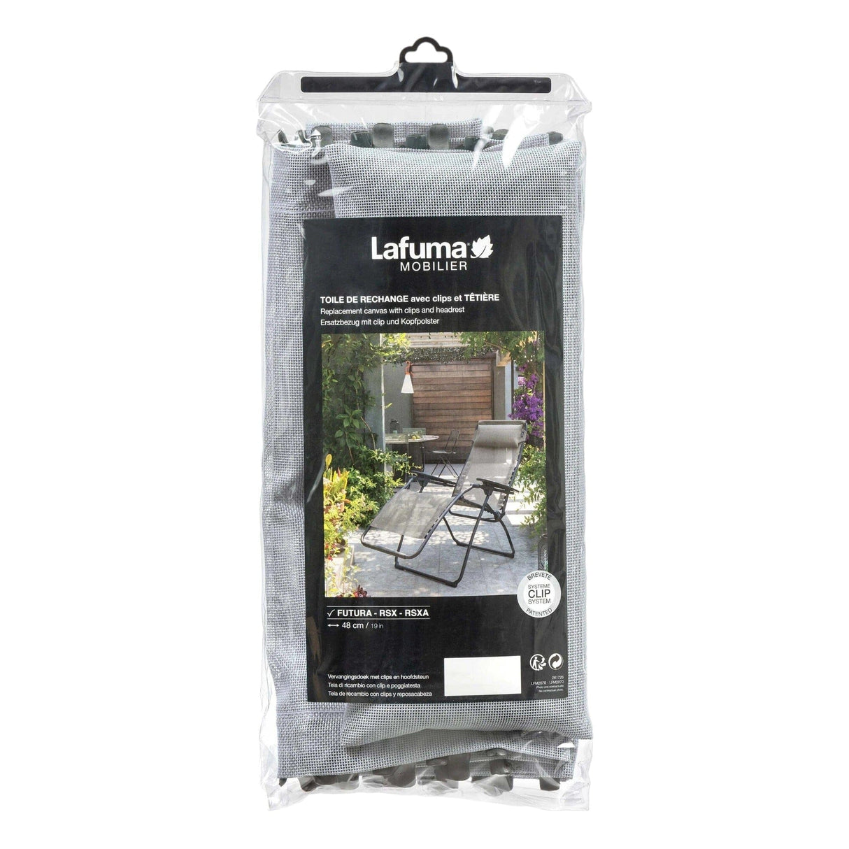 Lafuma Futura Kit Toile de rechange clip pour Relax Rsx - Rsxa - Rsxa Clip - Futura