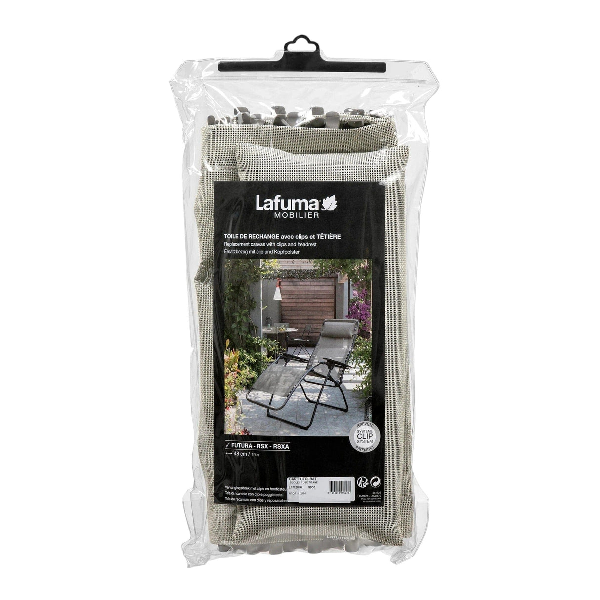 Lafuma Futura Kit Toile de rechange clip pour Relax Rsx - Rsxa - Rsxa Clip - Futura
