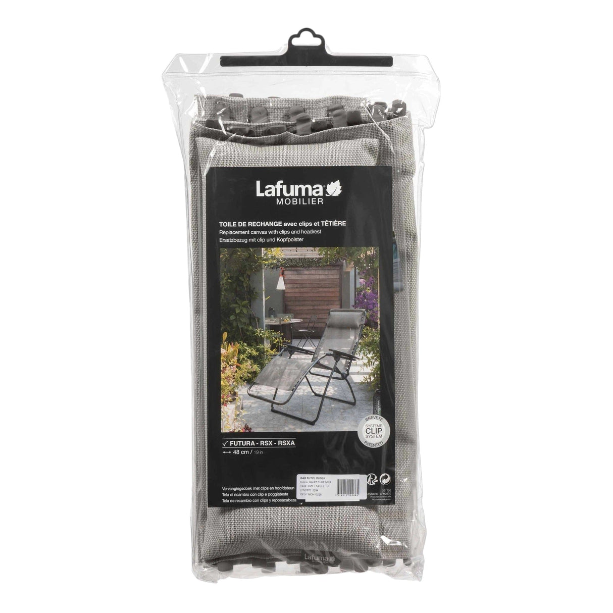 Lafuma Futura Kit Toile de rechange clip pour Relax Rsx - Rsxa - Rsxa Clip - Futura