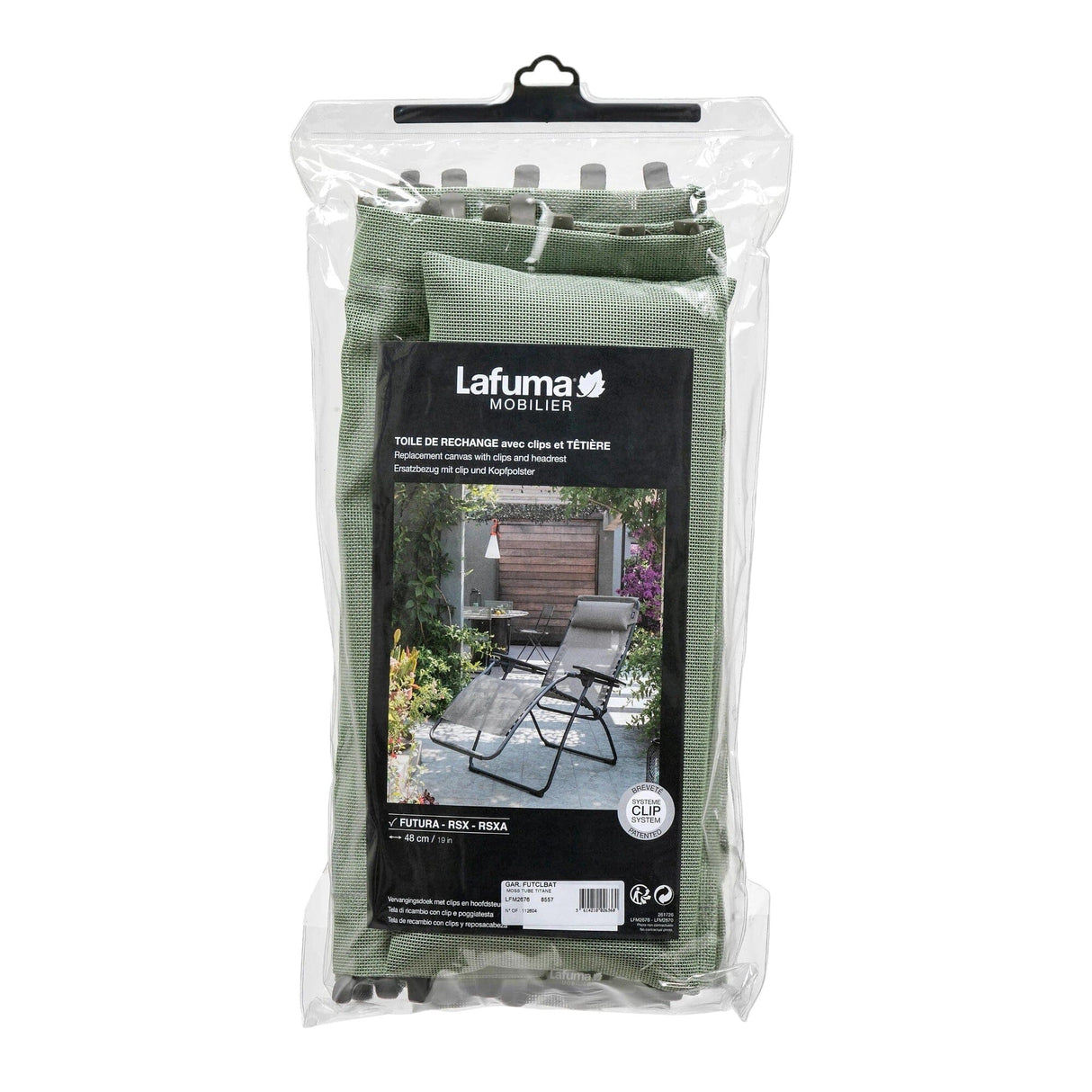 Lafuma Futura Kit Toile de rechange clip pour Relax Rsx - Rsxa - Rsxa Clip - Futura