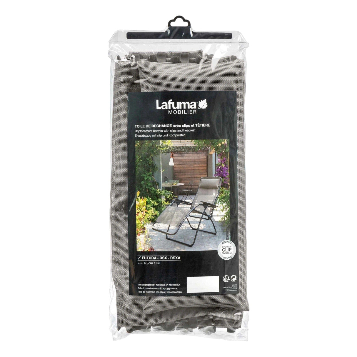 Lafuma Futura Kit Toile de rechange clip pour Relax Rsx - Rsxa - Rsxa Clip - Futura
