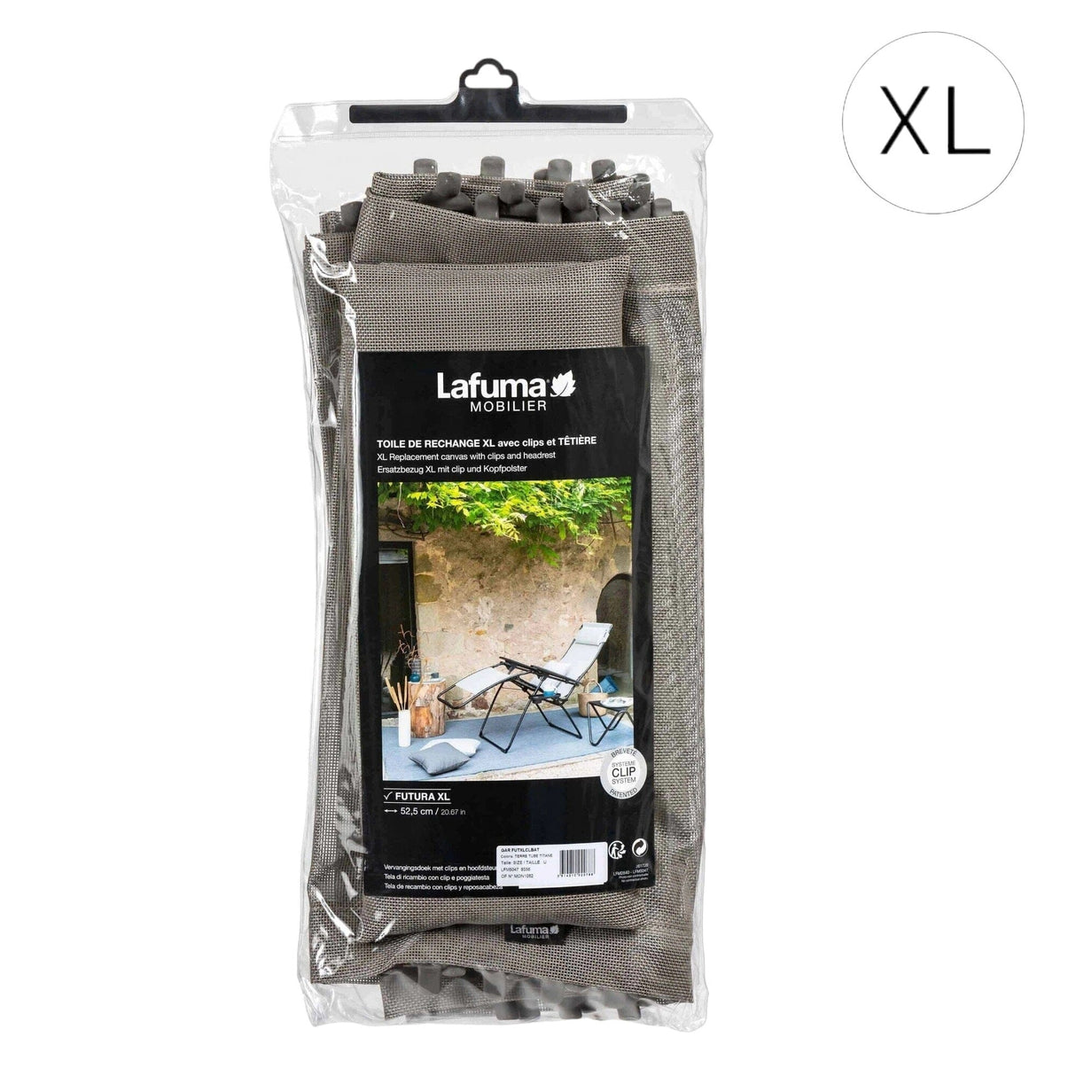 Lafuma Futura Kit Toile de rechange XL Clip pour Relax Rsx XL - Rsxa XL- Rsxa Clip XL - Futura XL