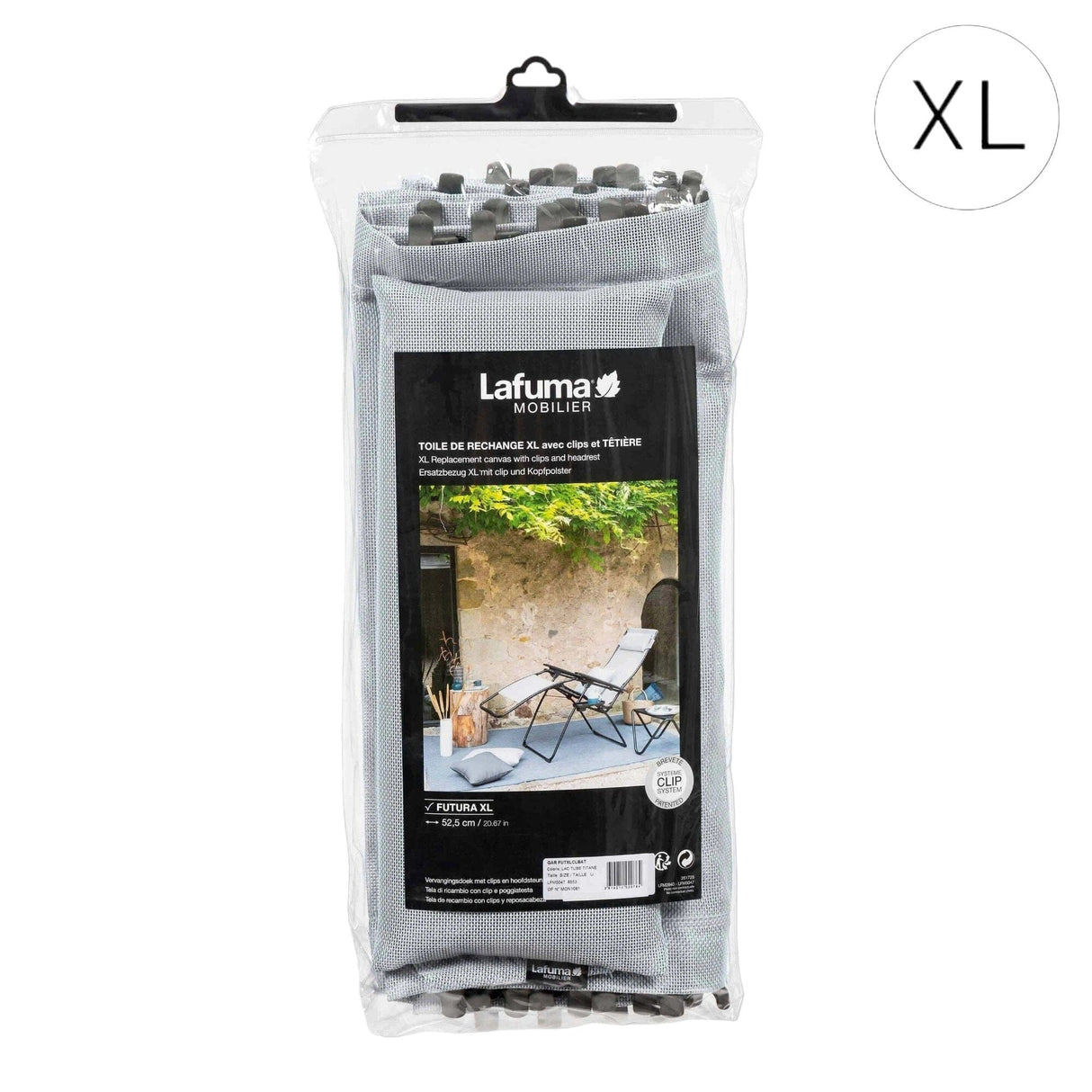 Lafuma Futura Kit Toile de rechange XL Clip pour Relax Rsx XL - Rsxa XL- Rsxa Clip XL - Futura XL