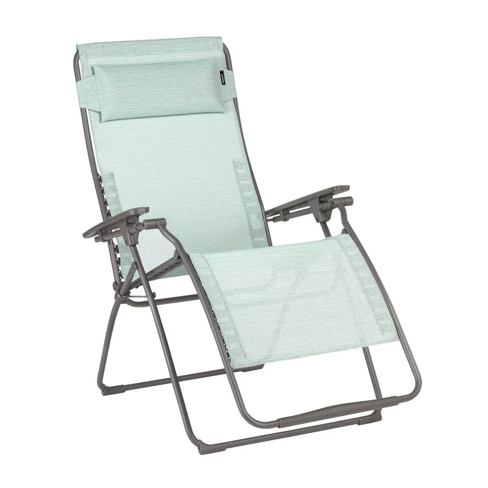 Lafuma Futura XL Fauteuil Relax Batyline Duo Bleu Mistral chassis Titane