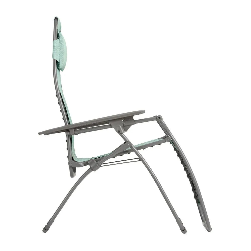 Lafuma Futura XL Fauteuil Relax Batyline Duo Bleu Mistral chassis Titane