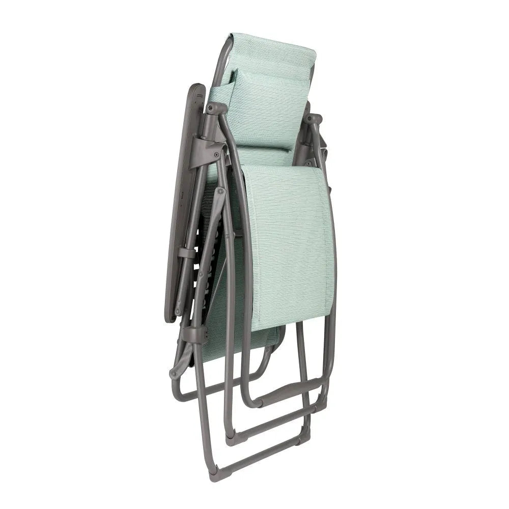 Lafuma Futura XL Fauteuil Relax Batyline Duo Bleu Mistral chassis Titane