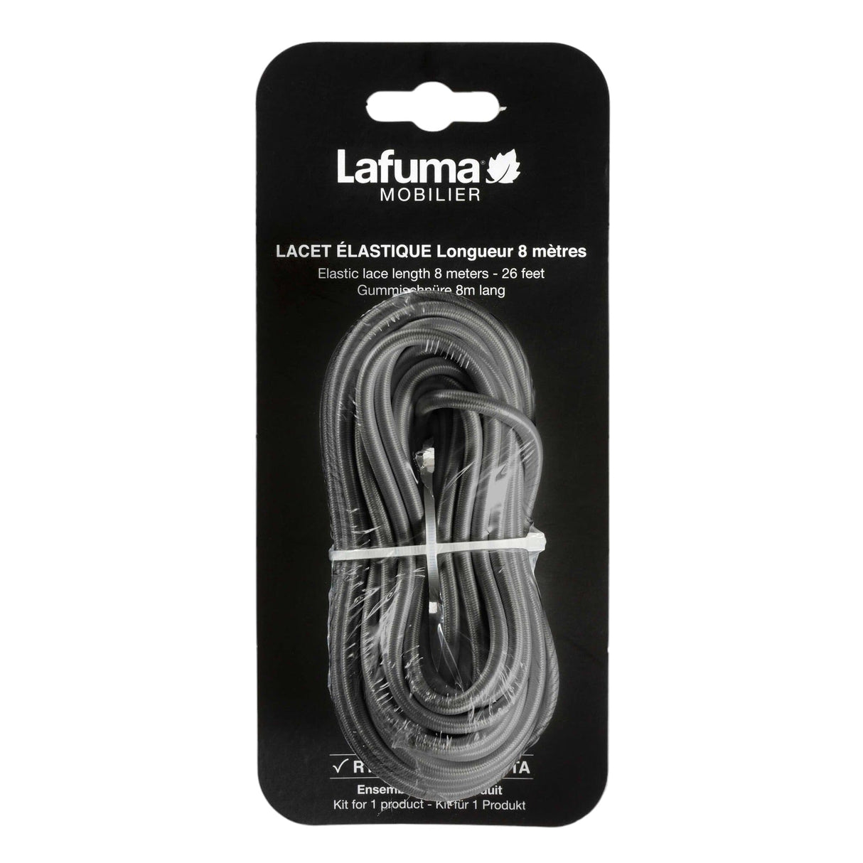 Lafuma Lacet élastiques gris Orage 8m pour Fauteuil relax