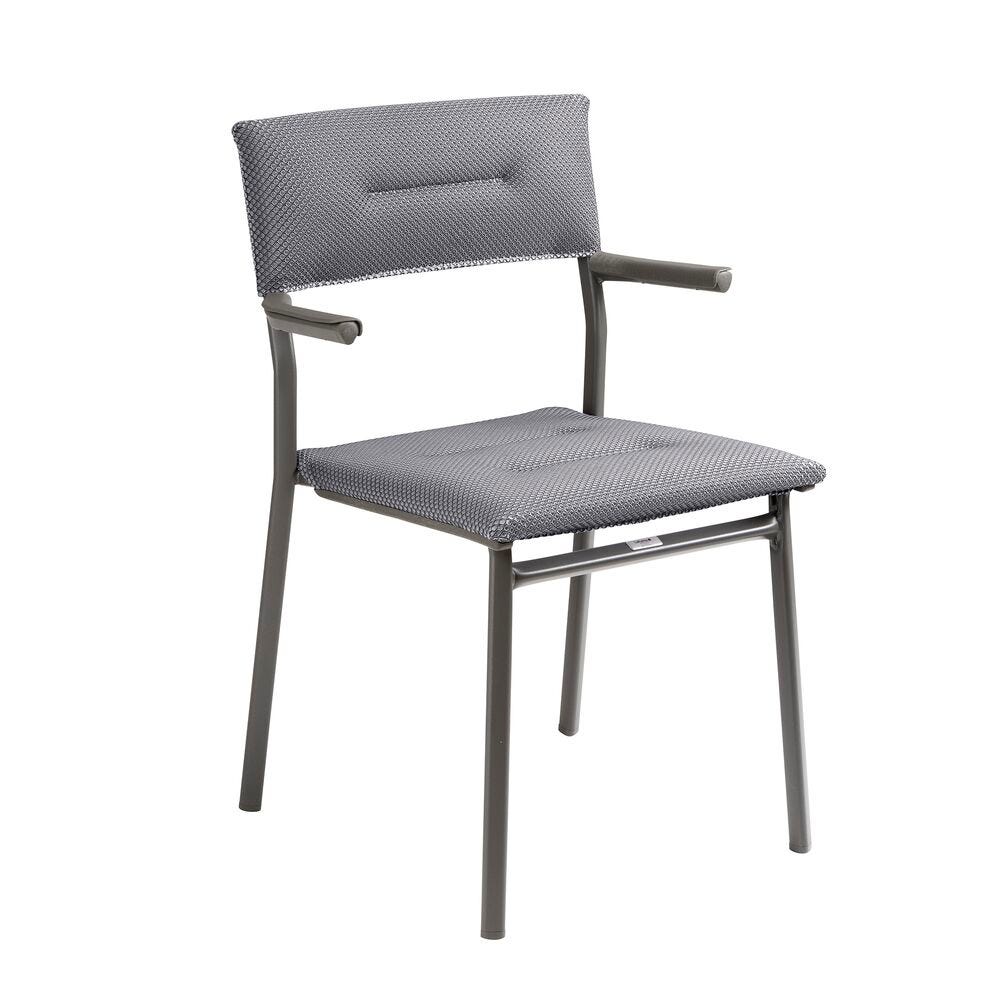 Lafuma Oron Fauteuil repas matelassé BeComfort Silver