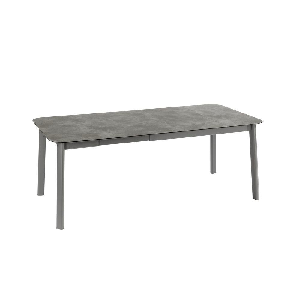 Lafuma Oron Table extensible 154-200 x 100cm 6 à 8 personnes HPL Fusain
