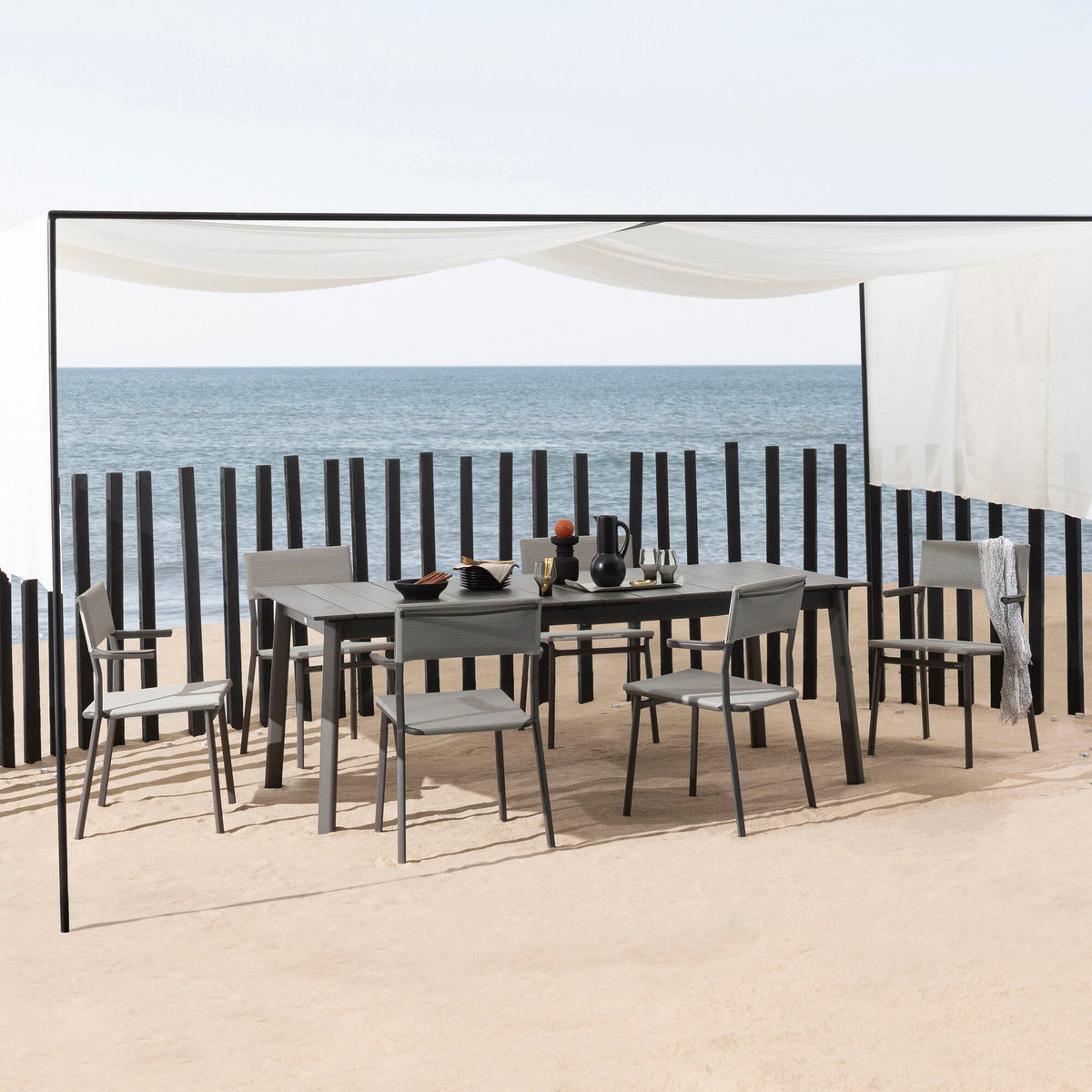 Lafuma Oron Table extensible 200-260 x 100cm 8 à 10 personnes ambiance