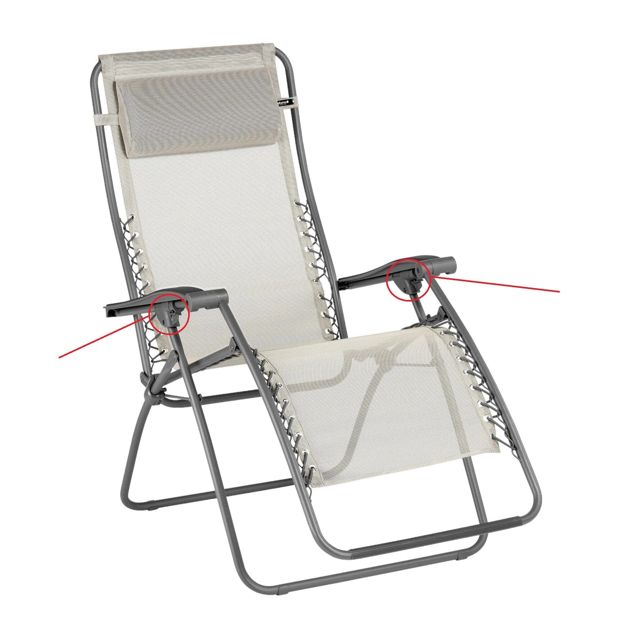 Lafuma Set Chape de frein Accoudoirs pour Relax Rsx - Rsxa