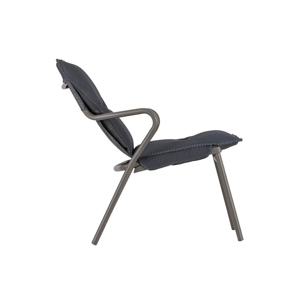 Lafuma Vence Fauteuil bas BeComfort avec coussin d'assise Dark Grey