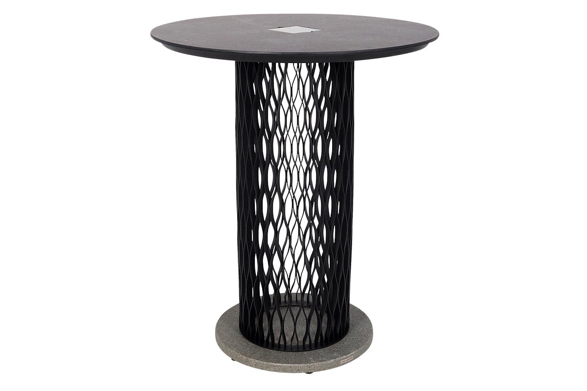 Les Jardins Cadix Table haute solaire Ø90cm h:105cm 500 Lumens Gris espace