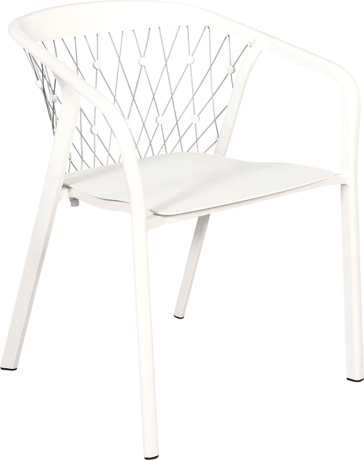 Les Jardins Chester Fauteuil repas empilable Blanc