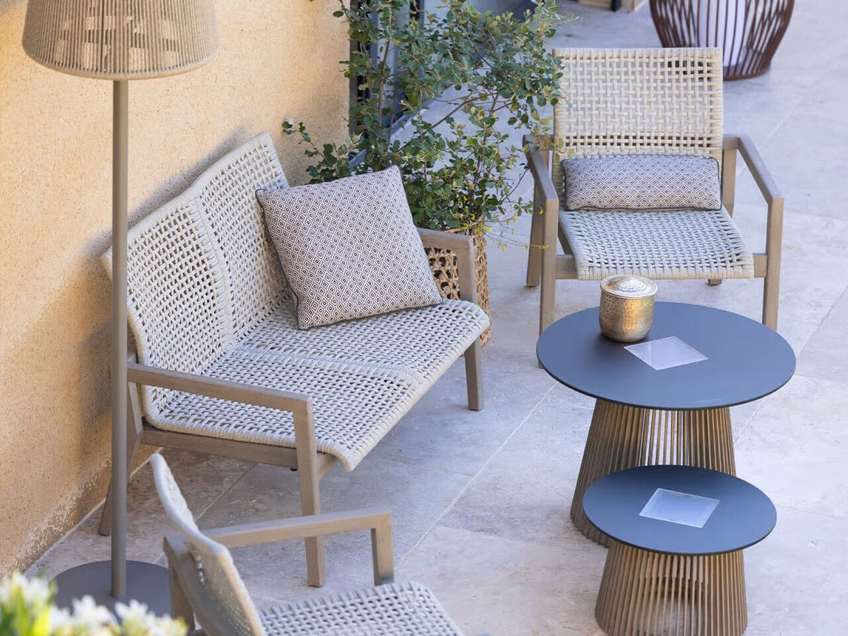 Les Jardins Copenhague Fauteuil bas empilable corde