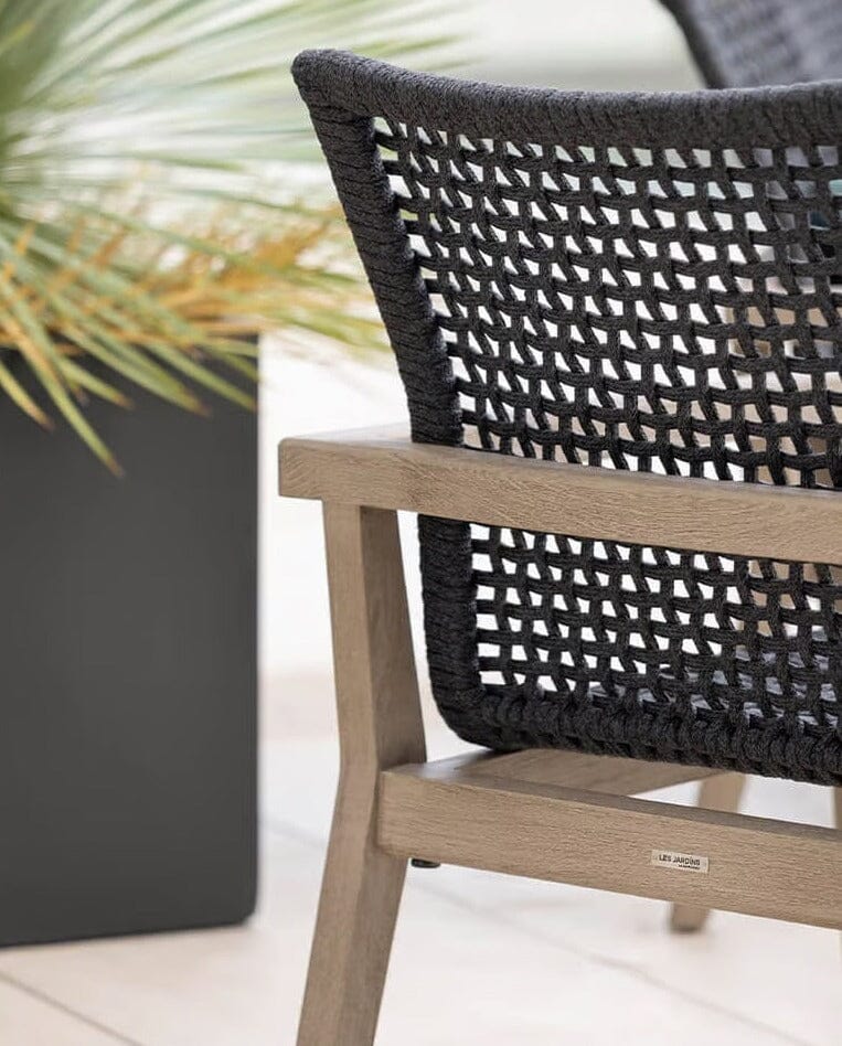 Les Jardins Copenhague Fauteuil bas empilable corde