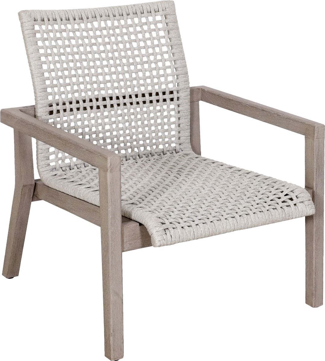 Les Jardins Copenhague Fauteuil bas empilable corde Duratek - Corde Beige Chiné