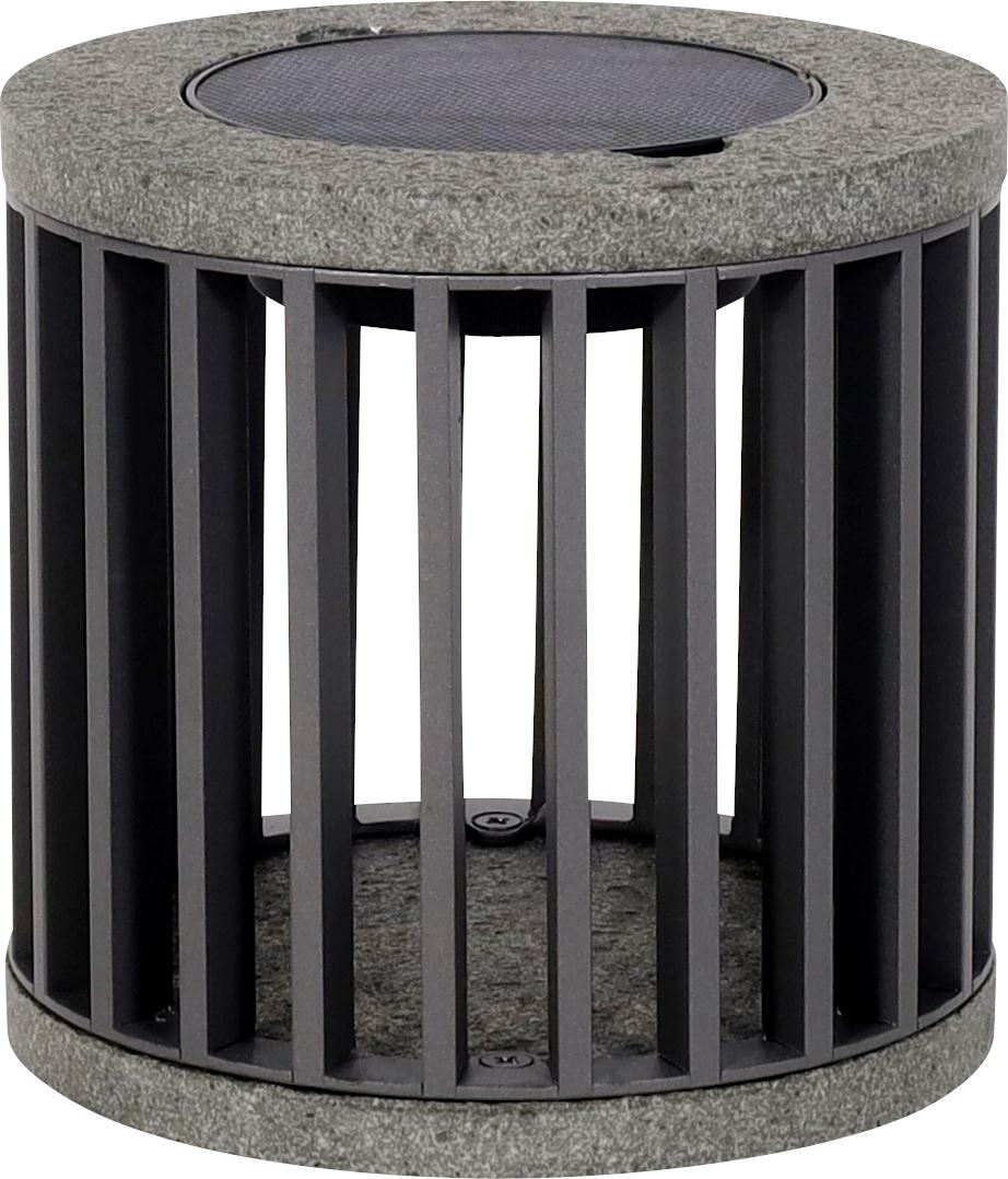 Les Jardins Halo Lampe de table solaire 200 Lumens Gris espace