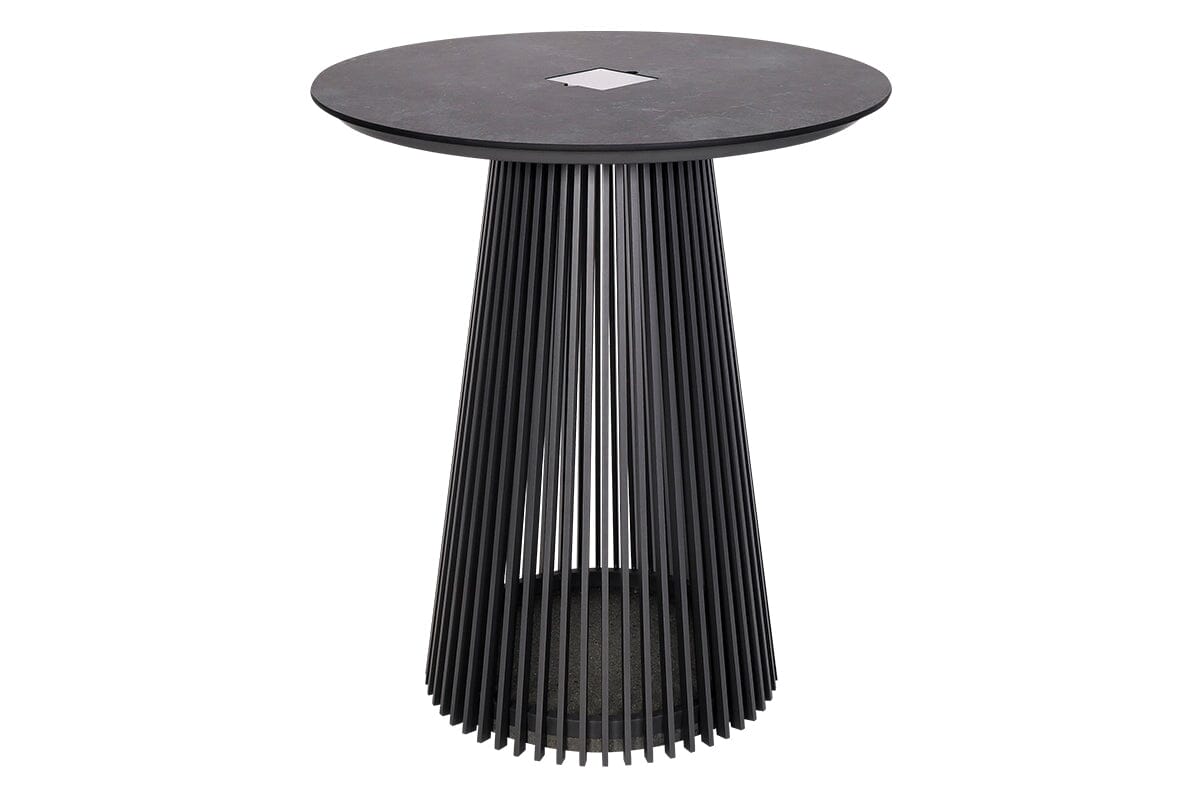 Les Jardins Halo Table haute solaire Ø90cm h:105cm 500 Lumens Gris espace