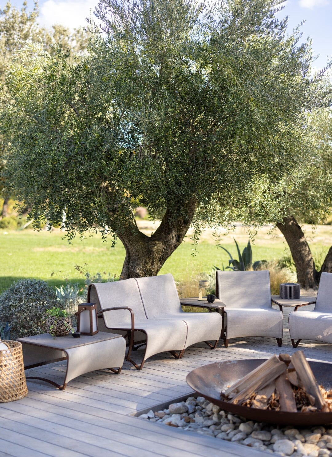 Les Jardins Jet Stream Table basse carrée 70x70cm