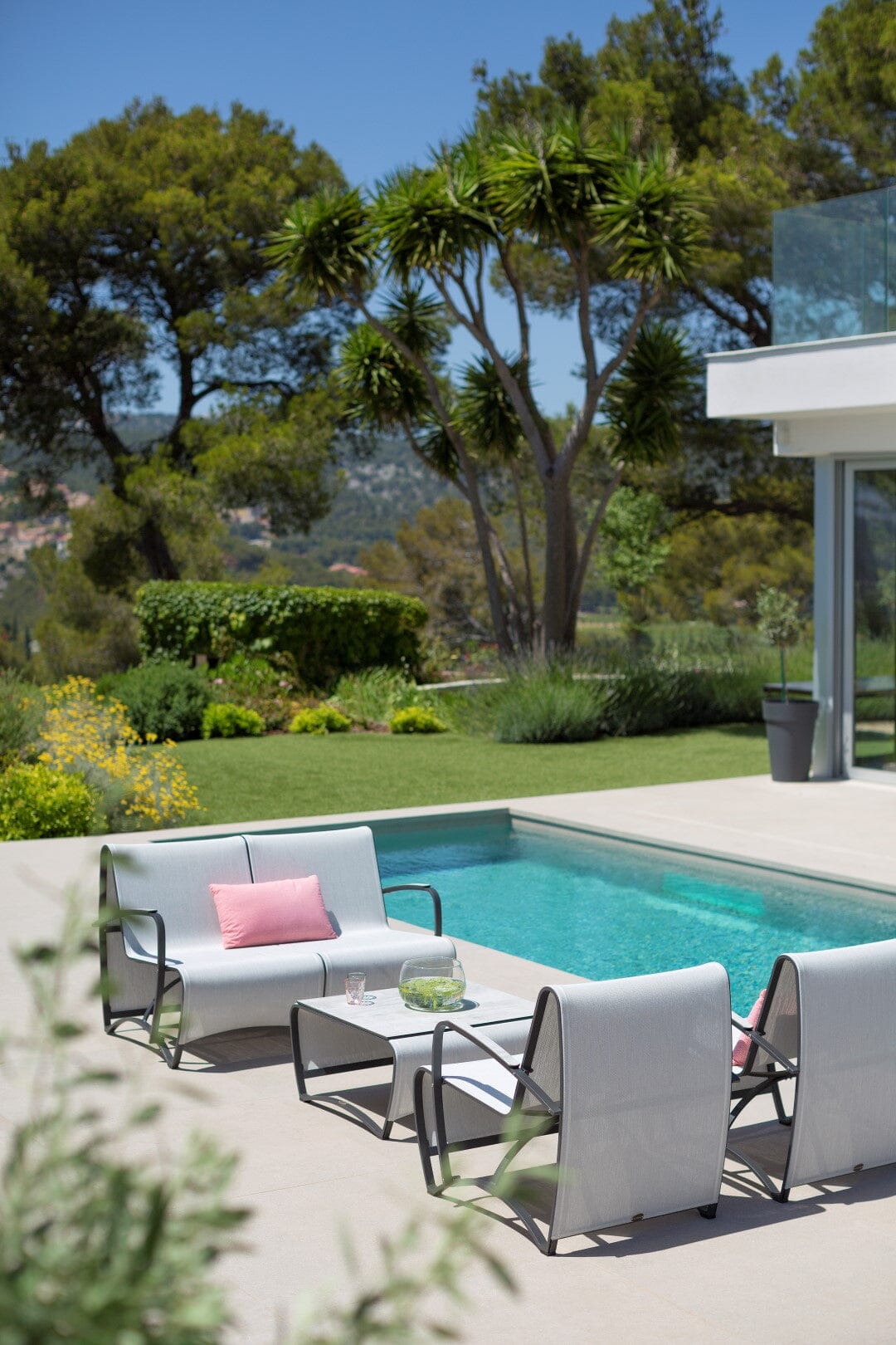 Les Jardins Jet Stream Table basse carrée 70x70cm