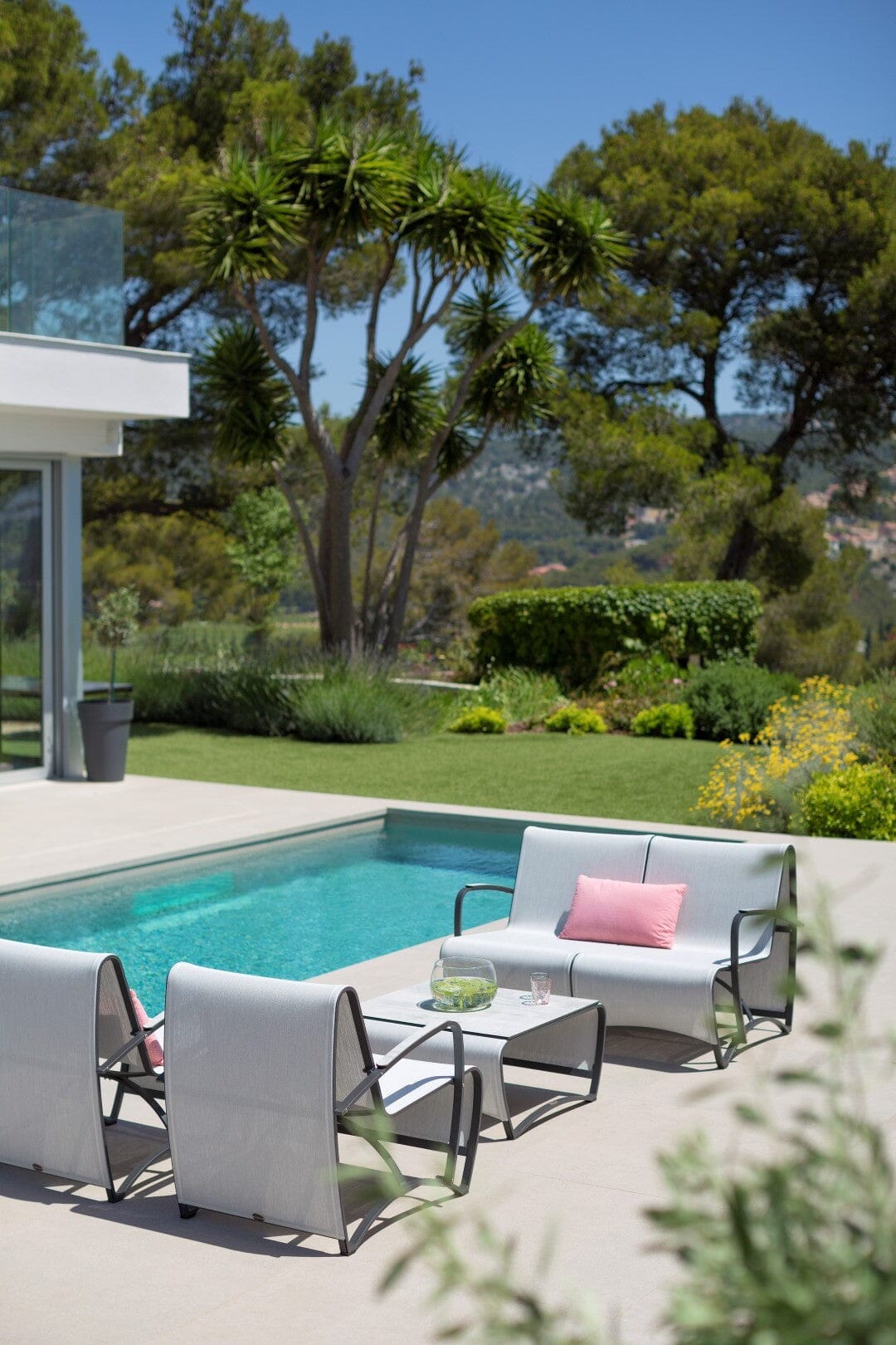 Les Jardins Jet Stream Table basse carrée 70x70cm