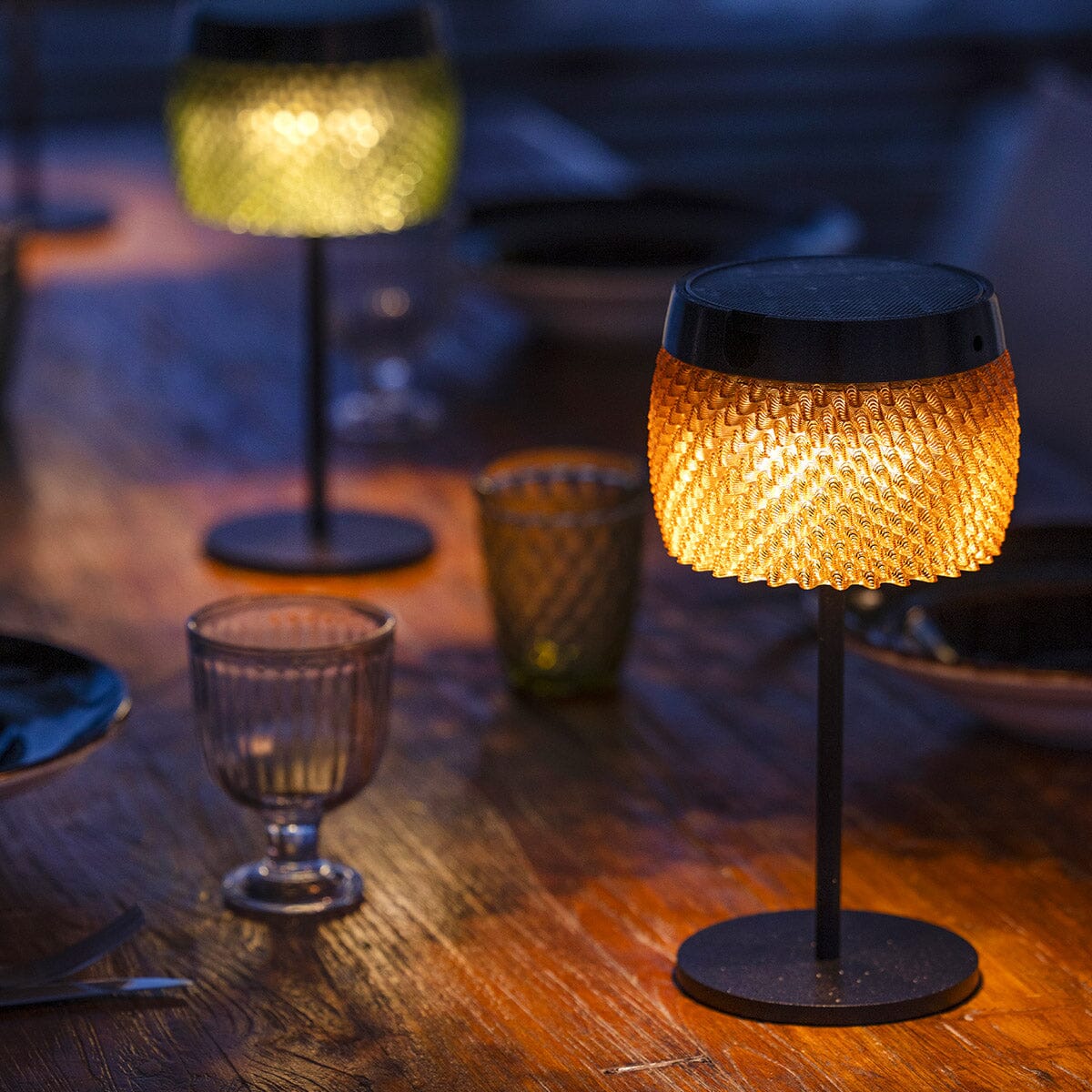 Les Jardins Lolie Lampe de table LED Solaire sans fil 200 Lumens h:27.5cm