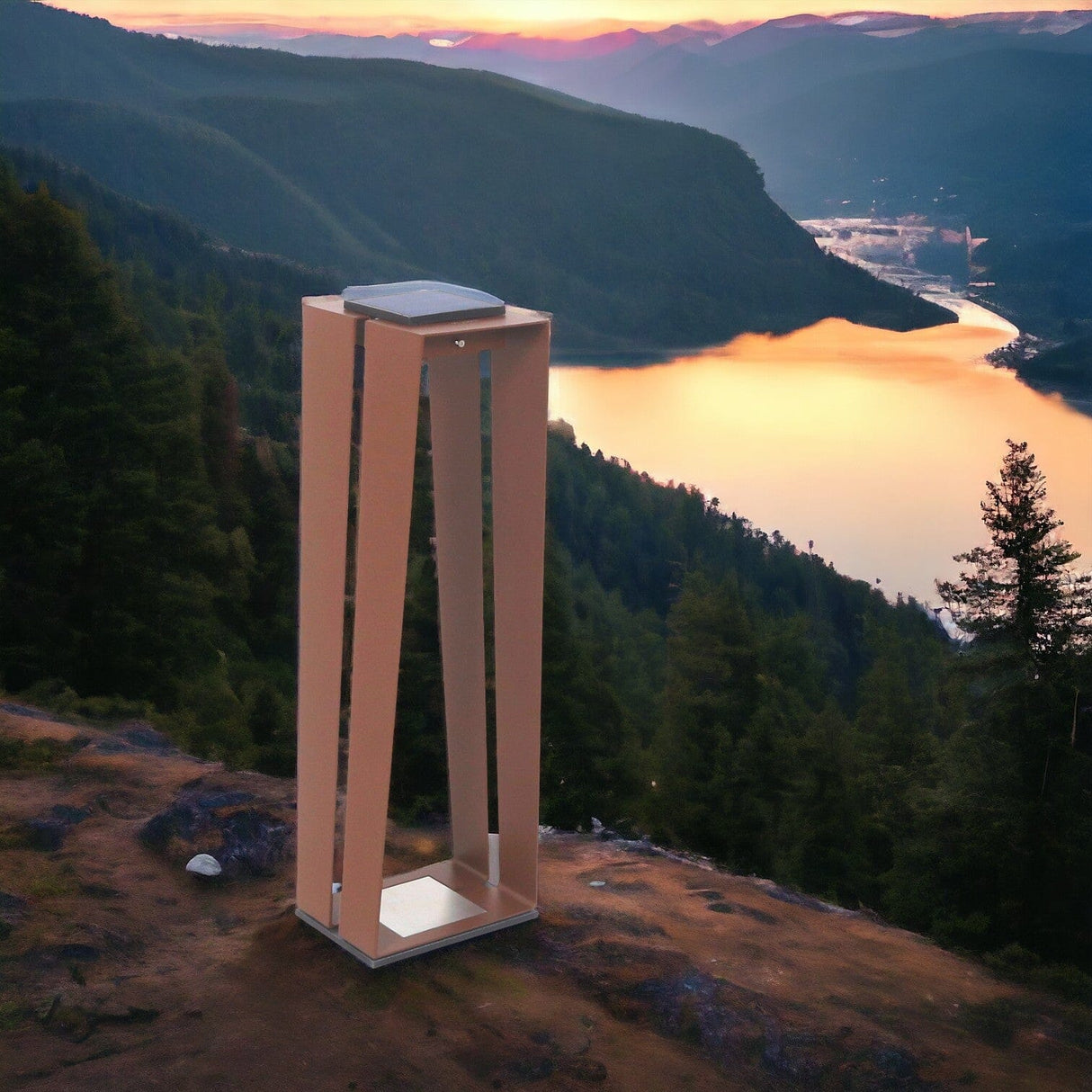 Les Jardins Skaal Lanterne solaire grand modèle Alu 500 Lumens