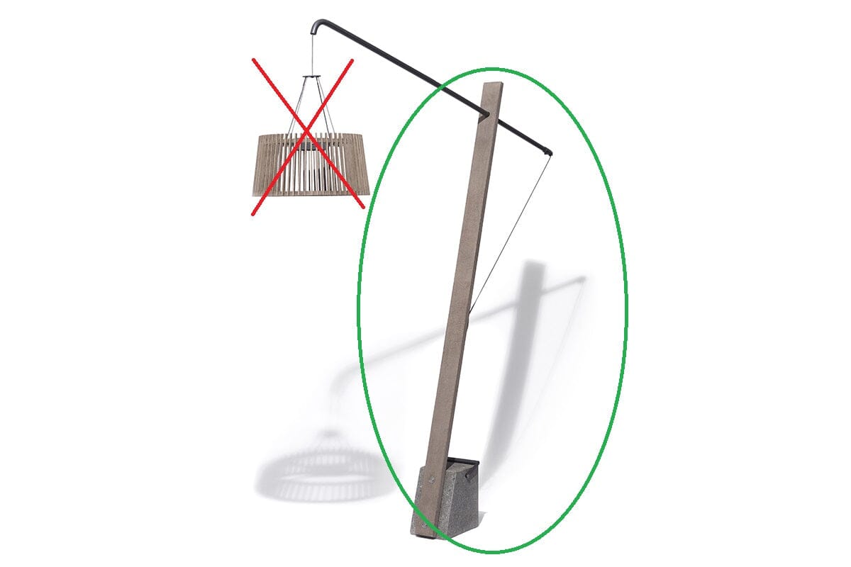 Les Jardins Skaal Potence , abat-jour en sus