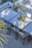 Les Jardins Skaal Structure Table extensible 210/320x106cm, Plateaux céramique en sus 