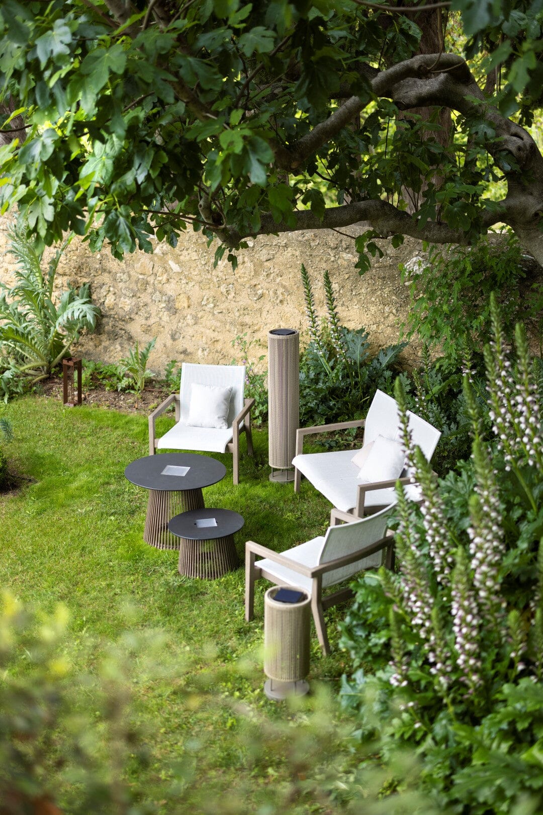 Les Jardins Tecka Table basse Ø70cm solaire h:50cm 500 Lumens