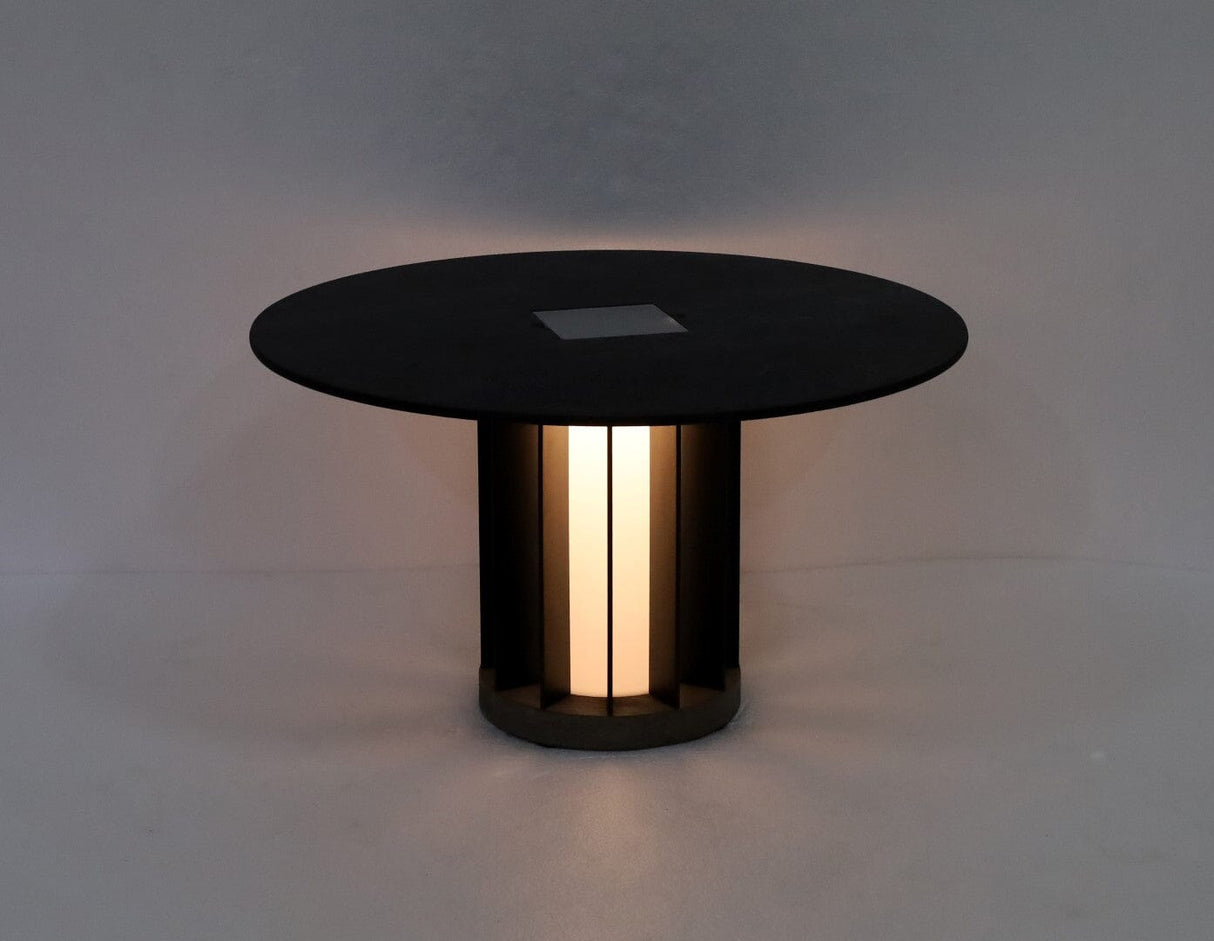 Les Jardins Teckalu Table basse Ø70cm solaire h:40cm 500 Lumens