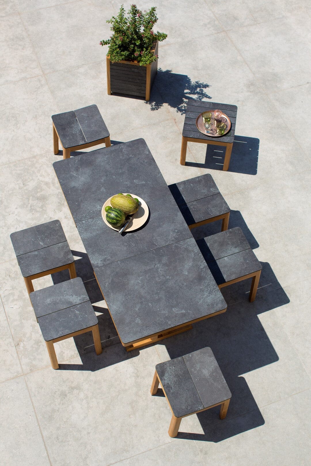 Les Jardins Tekura Table extensible balcon 120/160x75cm