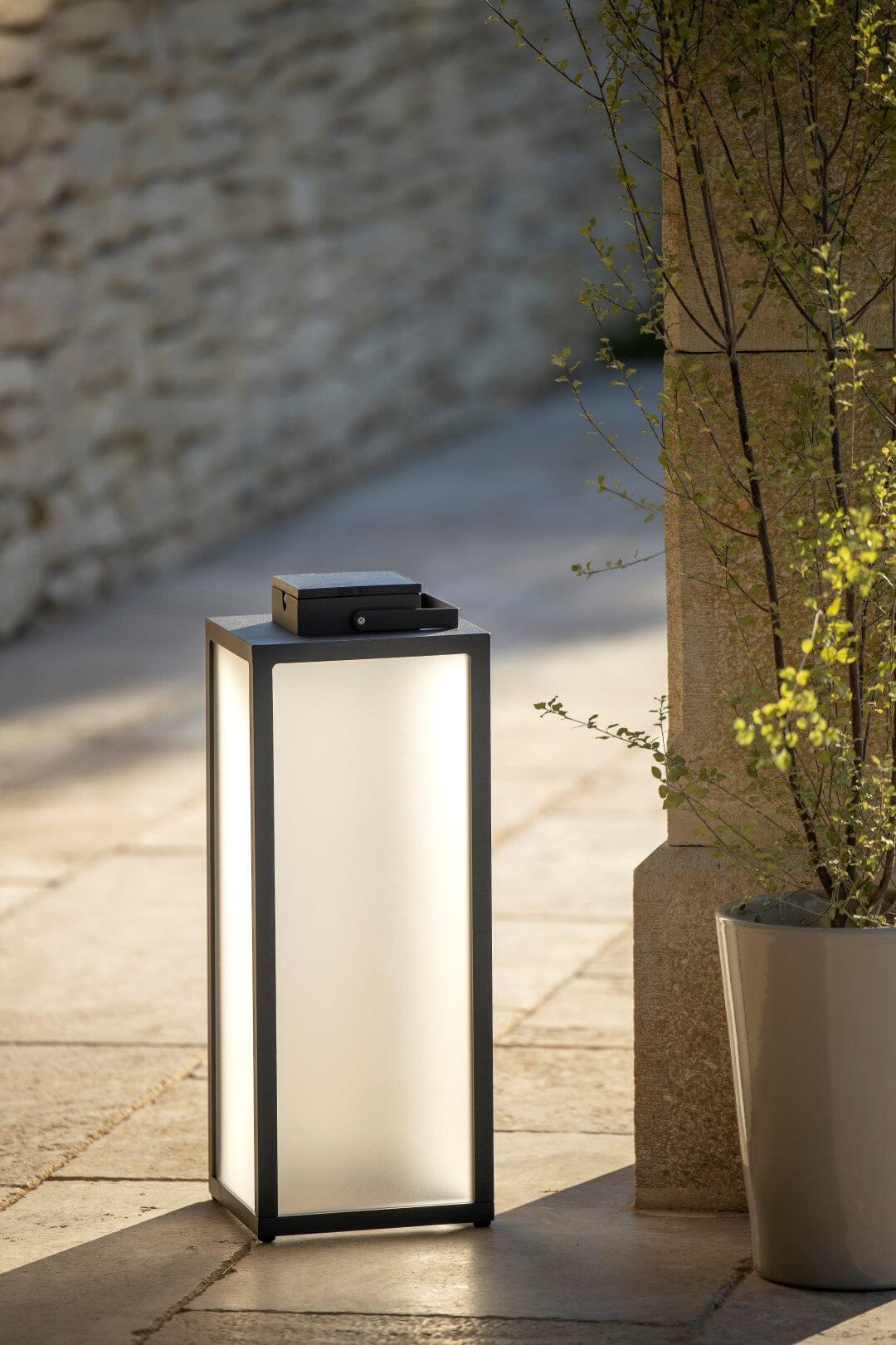 Les Jardins Tradition Lanterne solaire alu grand modèle 300 Lumens