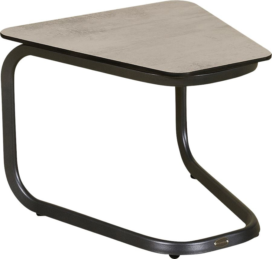 Les Jardins Yolo Table basse Structure Gris espace / Plateau HPL décor Céramique gris