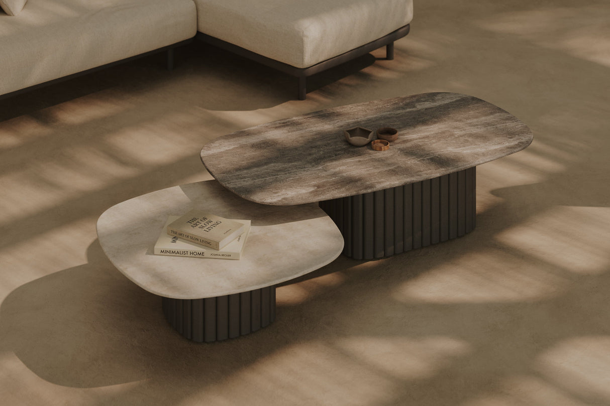 Manutti Nami Table basse céramique 78x78cm h:27cm