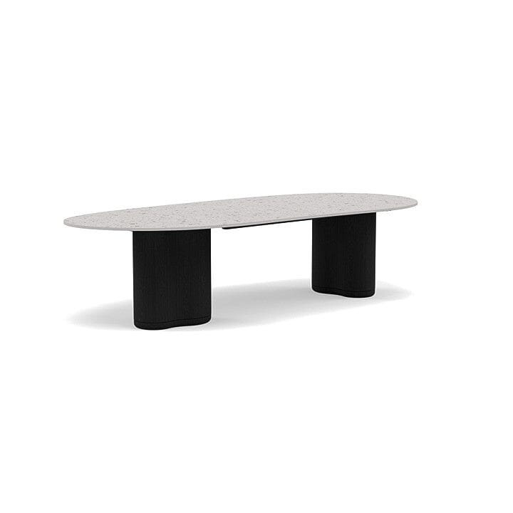 Manutti Ogado Table Organic 310x135cm Teck Scuro HFTS Céramique Fossil 12mm (5K53)