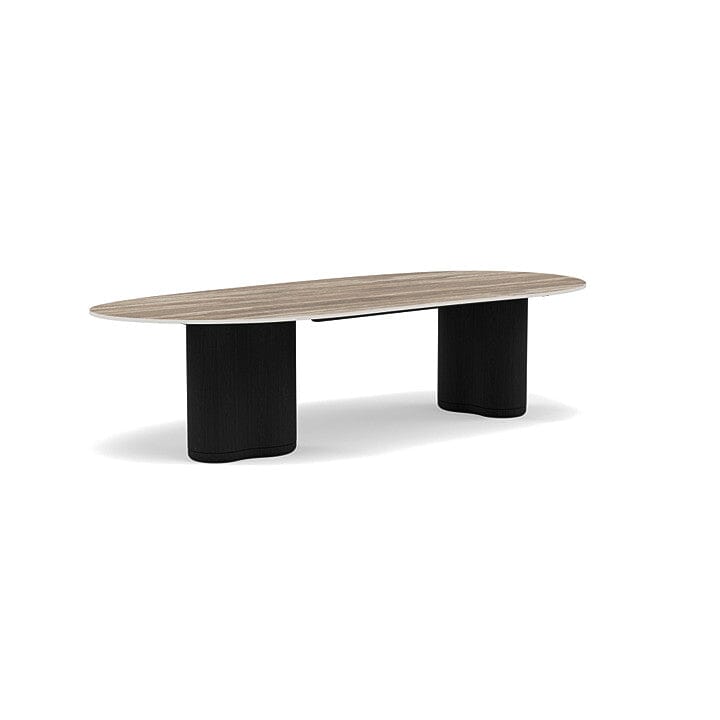 Manutti Ogado Table Organic 310x135cm Teck Scuro HFTS Céramique Travertin 12mm (5K54)