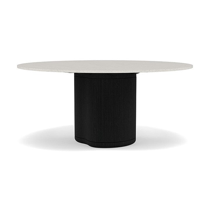 Manutti Ogado Table Repas Low Dining Ø148cm h:66cm Teck Scuro HFTS Céramique Speckled Sand 12mm (5K73)