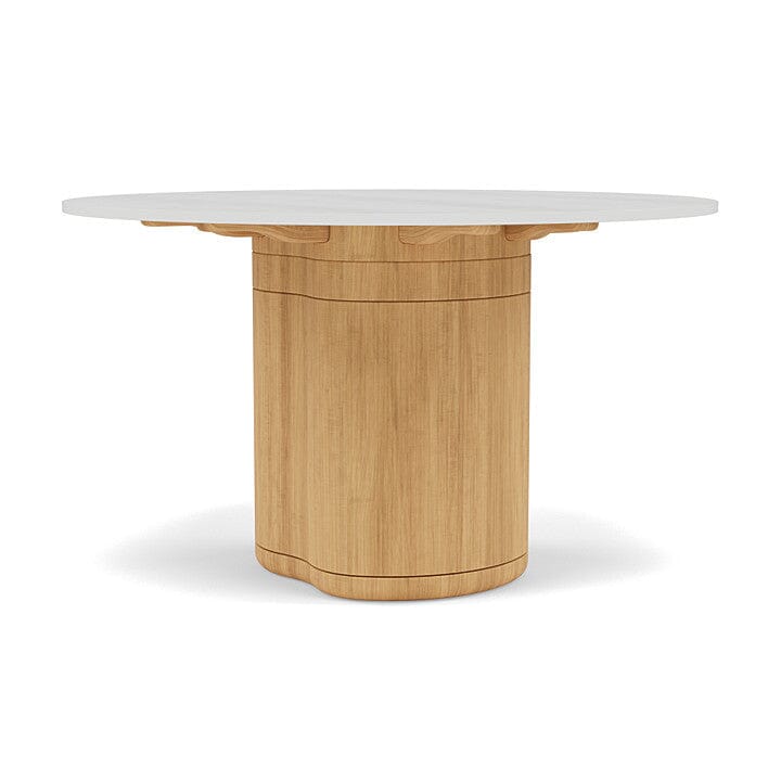 Manutti Ogado Table Repas Ø125cm Teck Brushed HFTB Céramique Perle 12mm (5K66)