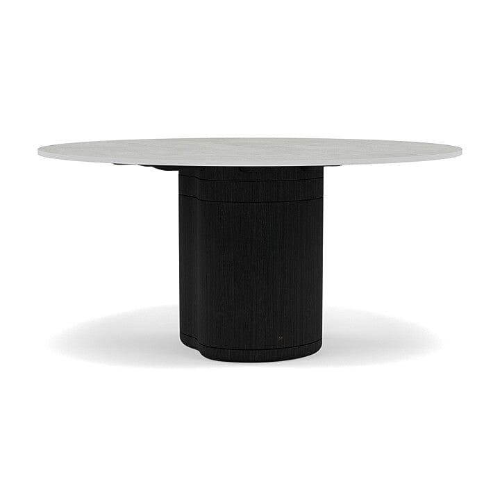 Manutti Ogado Table Repas Ø148cm Teck Scuro HFTS Céramique Concrete 12mm (5K68)