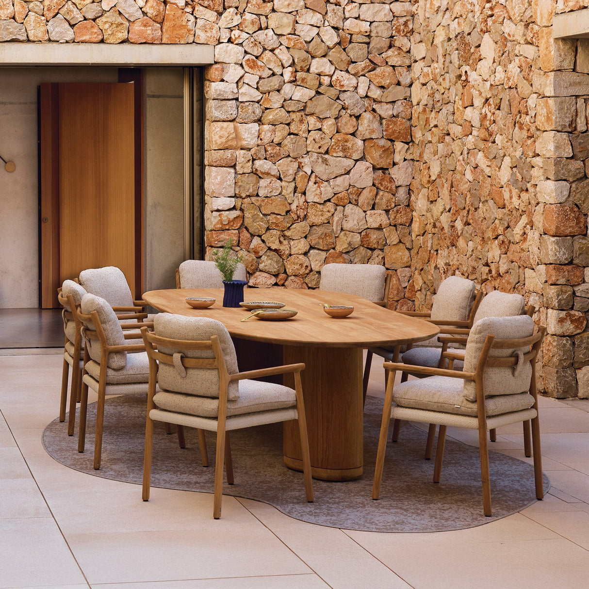 Manutti Ogado Table repas Organic 310x135cm Brushed Teak