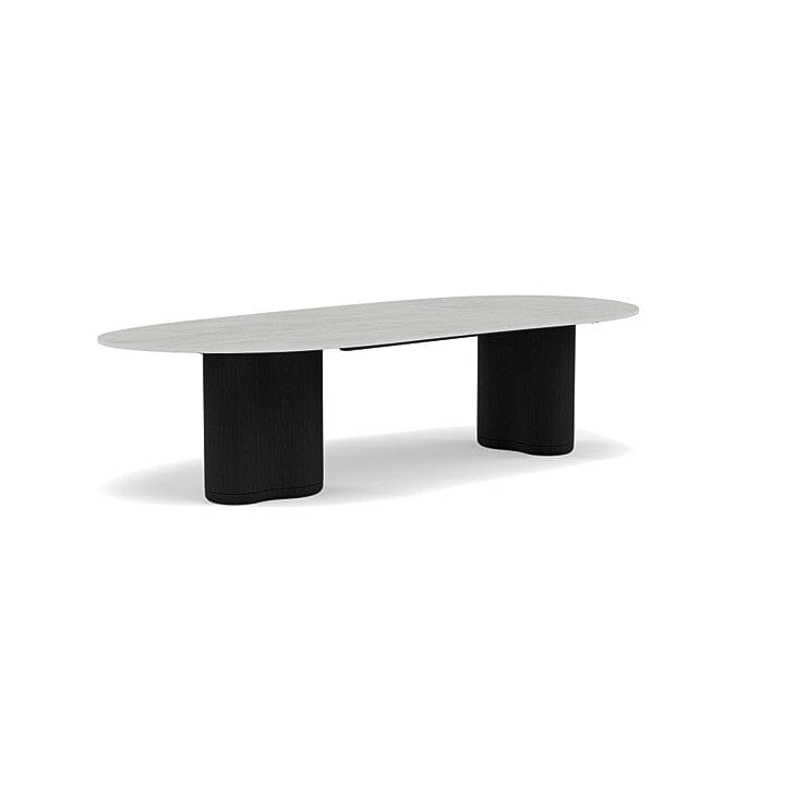 Manutti Ogado Table repas Organic 310x135cm Teck Scuro HFTS Céramique Concrete (5K68)