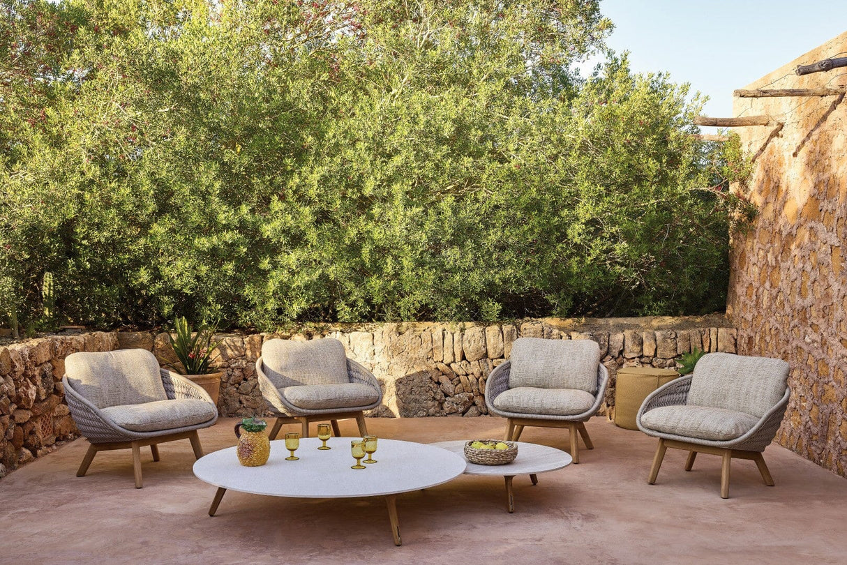 Manutti Sandua Lounge chair - Fauteuil lounge bas dossier, coussins en sus